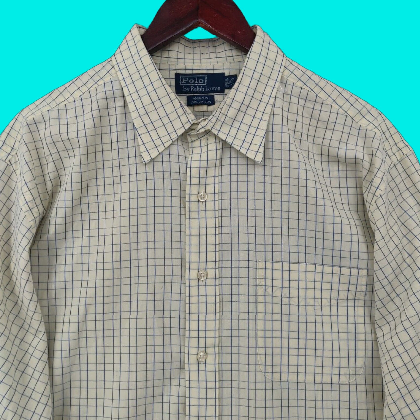 Polo Ralph Lauren VINTAGE Polo Ralph Lauren Shirt Mens 17.5 Yellow Plaid Andrew Long Sleeve Button Size US XXL / EU 58 / 5 - 1 Thumbnail