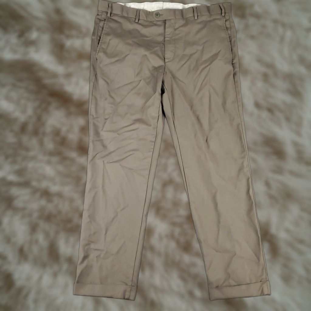 Zanella Vintage Zanella Wool Dress Pants Mens 36x29 Brown Flat Front Trousers Chino Business Casual Formal Mens Size US 36 / EU 52 - 1 Thumbnail