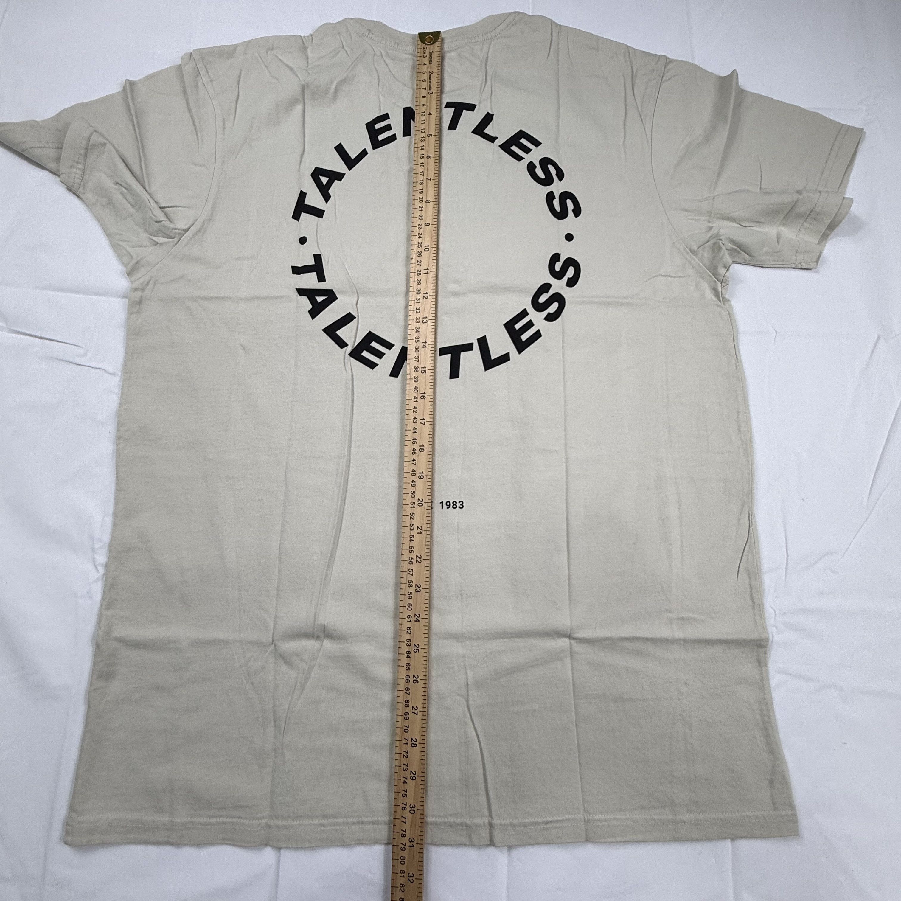 Talentless Talentless Mens 2XL Tan Beige Logo T-Shirt Made in USA Size US XXL / EU 58 / 5 - 8 Thumbnail