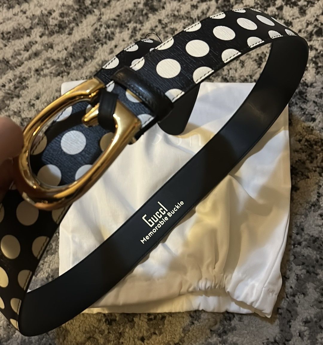 Gucci Gucci Polka Dot Memorable Buckle G Logo Leather Belt sz 100 Size ONE SIZE - 2 Thumbnail