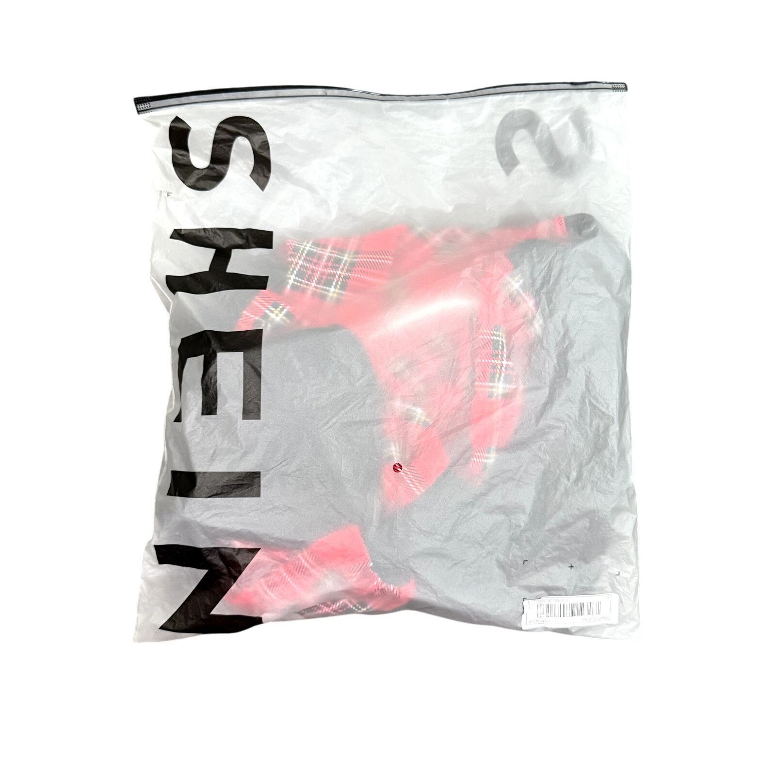 Shein Woman's Cropped Plaid/Graphic '88' Hoodie Black/Red Size M Size M / US 6-8 / IT 42-44 - 3 Thumbnail