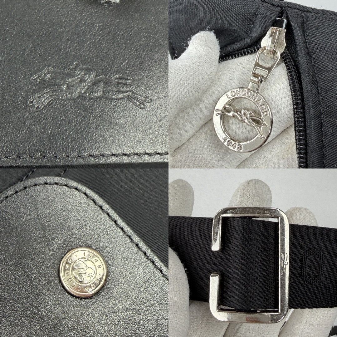 Longchamp Vintage Longchamp Black Nylon Crossbody Messenger Bag Size ONE SIZE - 13 Thumbnail