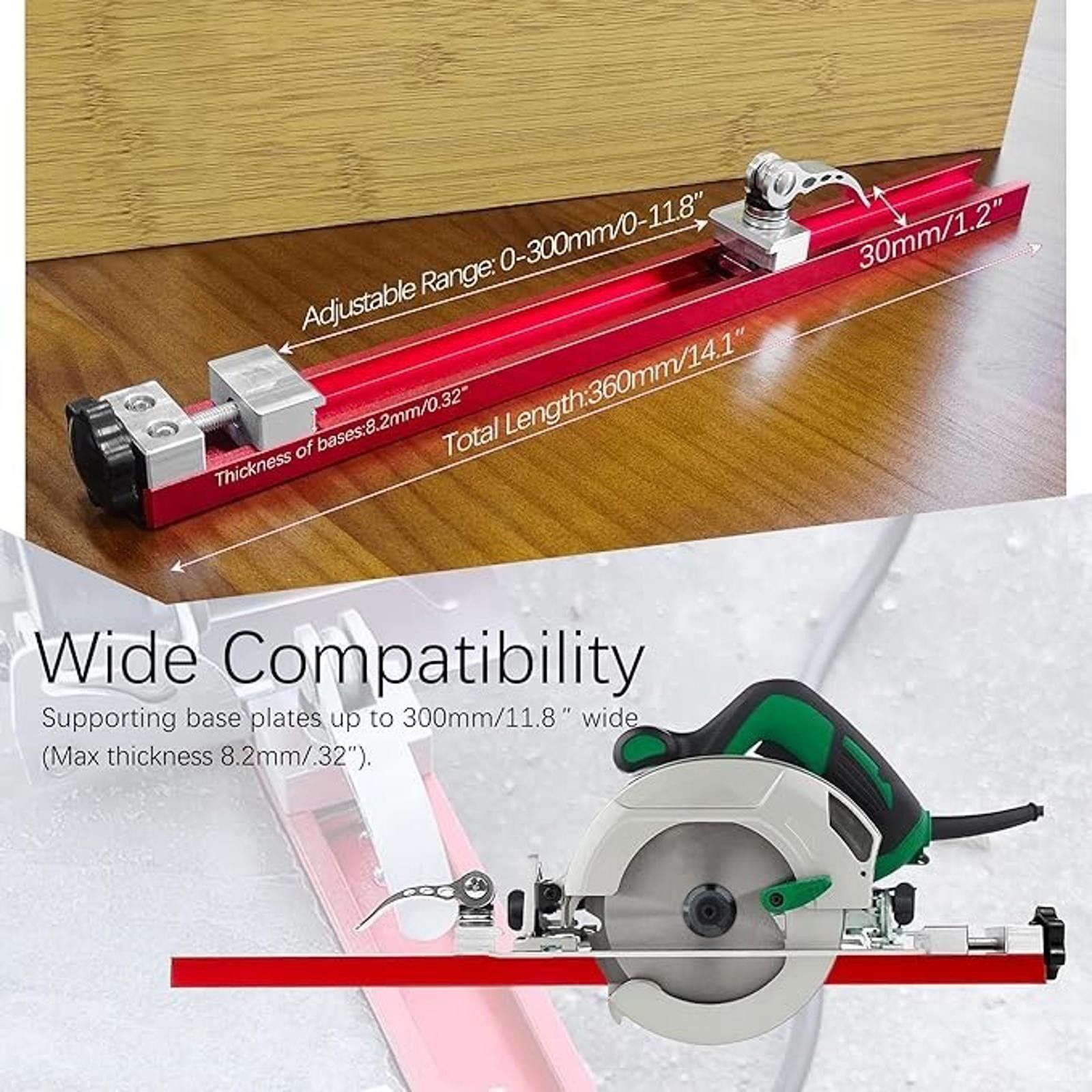 The Unbranded Brand Precision Red Aluminum Circular Saw Guide Rail - New! Size ONE SIZE - 2 Thumbnail