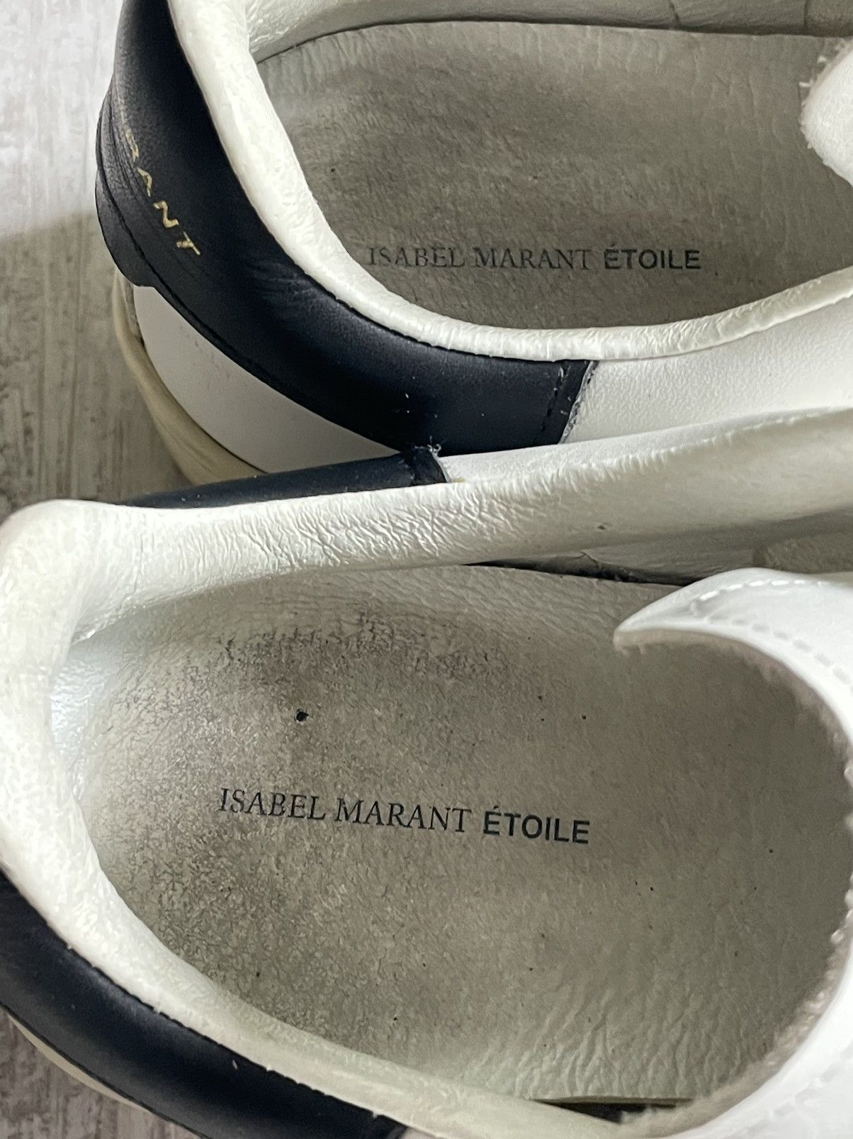 Isabel Marant × Isabel Marant Etoile Isabel Marant Etoile White Leather Sneakers Size US 7 / IT 37 - 10 Thumbnail