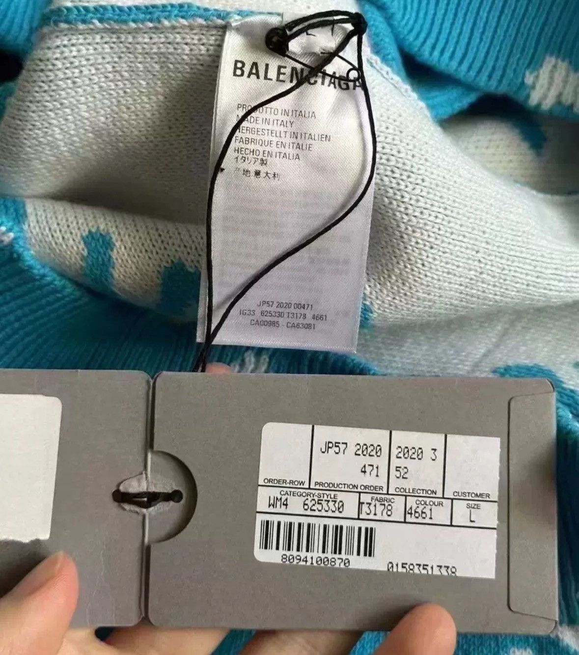 Balenciaga Balenciaga sky blue barrage cardigan shirt2412-Nextarrow Size US M / EU 48-50 / 2 - 8 Thumbnail