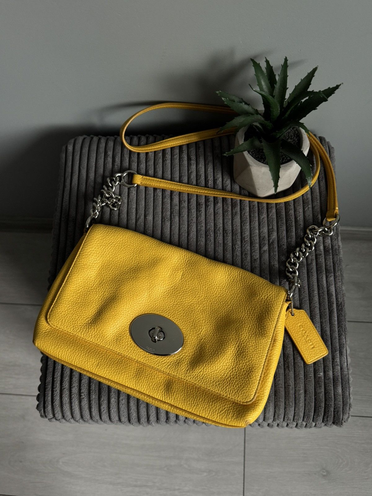 Coach Coach Crosstown Yellow Crossbody Leather Luxury Bag Size ONE SIZE - 2 Thumbnail