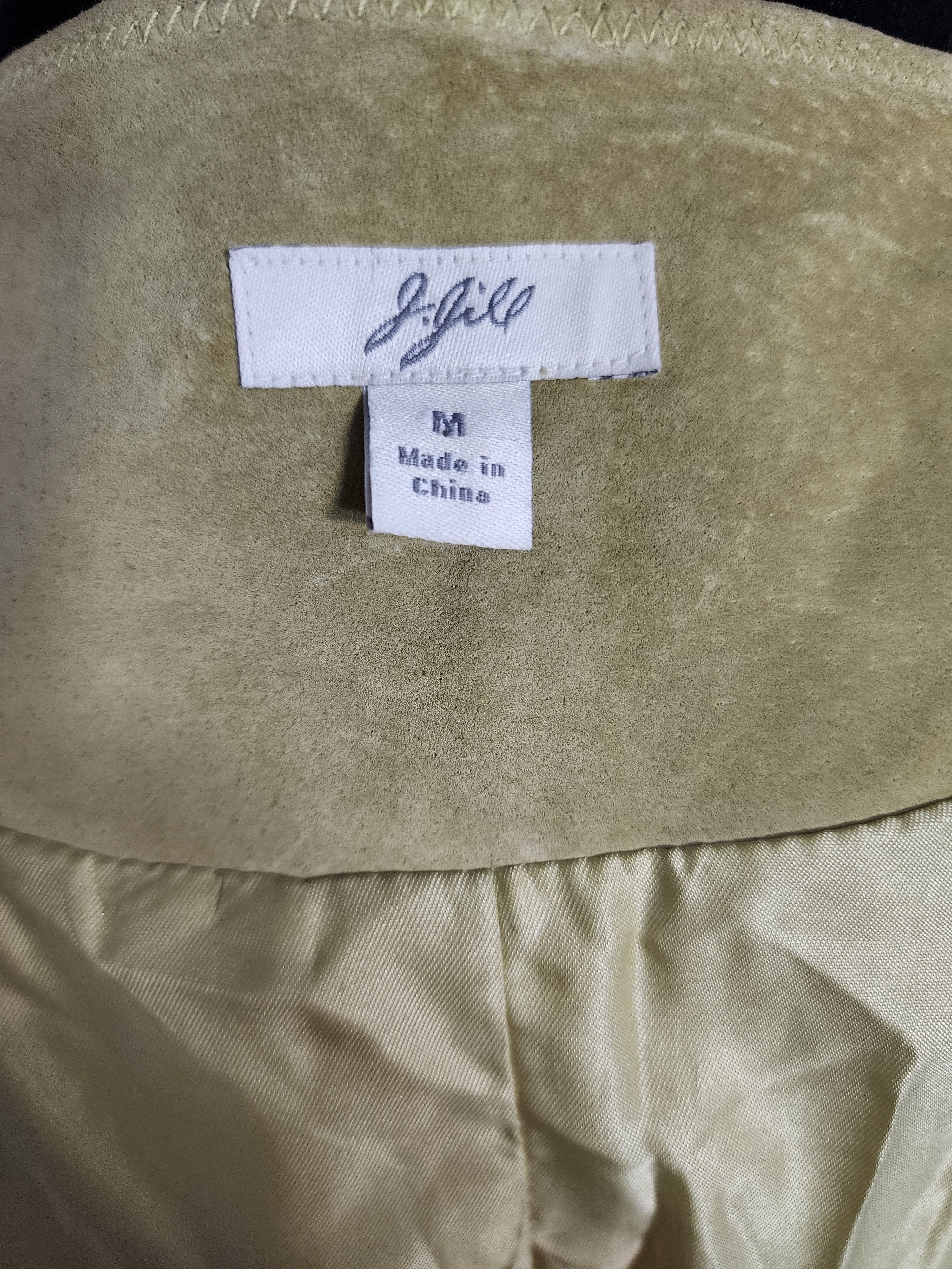 Other Green Suede Jacket: Women's Button-Up Leather Coat Size L / US 10 / IT 46 - 8 Thumbnail