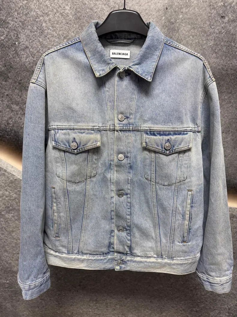 Balenciaga Balenciaga Denim Jacket Size XXS / US 00 / IT 34 - 1 Thumbnail