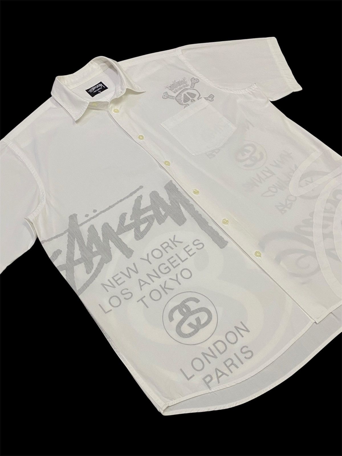 Stussy Stussy New York Printed Upside Down Button Ups Shirt Size US L / EU 52-54 / 3 - 19 Thumbnail