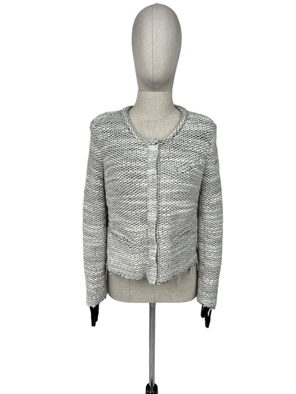 Iro IRO Shavani Carene Knit Boucle Gray Wool Blend Jacket sz 42 Size M / US 6-8 / IT 42-44 - 1 Thumbnail