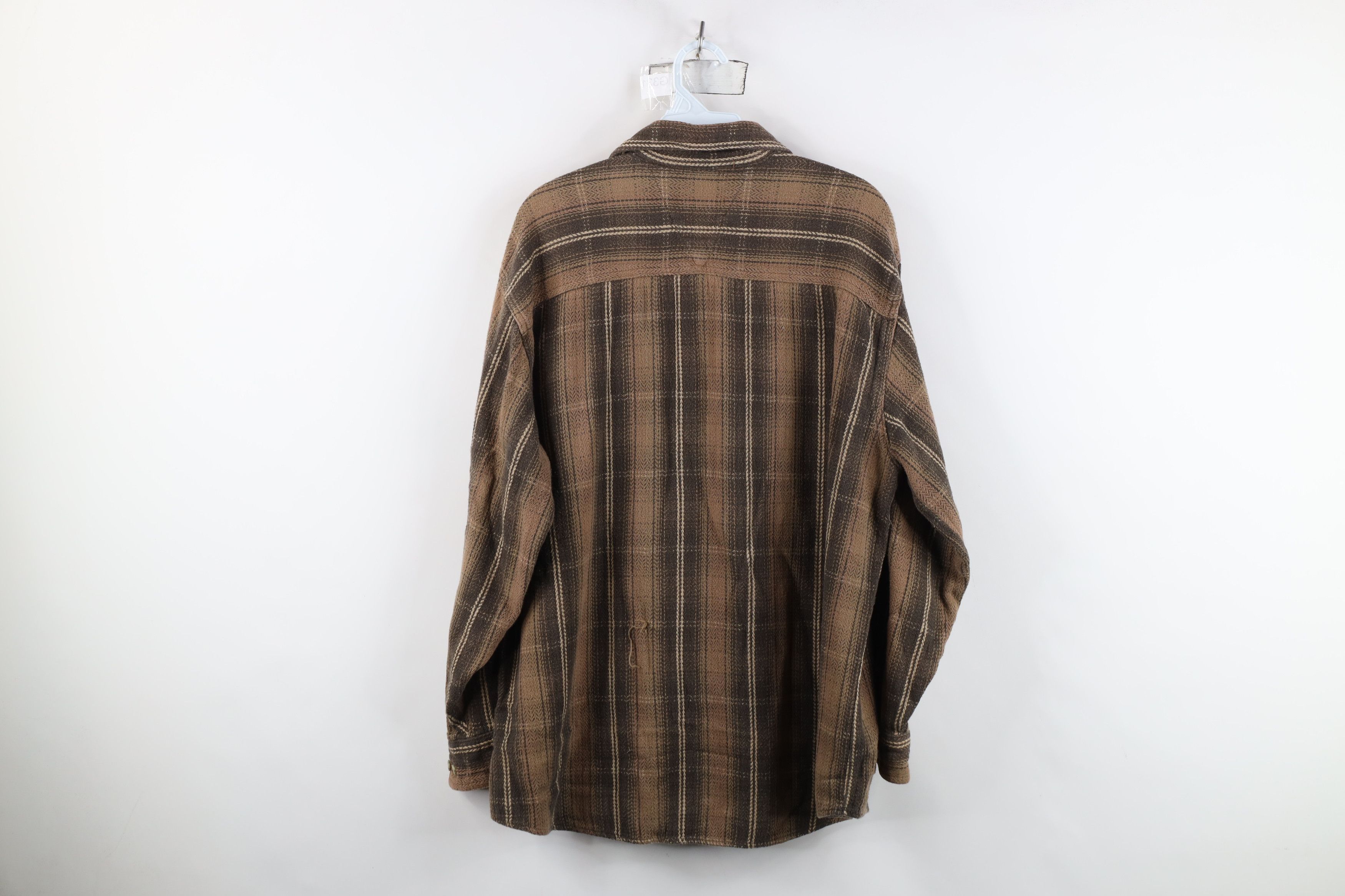 Vintage Vintage 90s Y2K Streetwear Baggy Flannel Button Shirt Plaid Size US L / EU 52-54 / 3 - 11 Thumbnail