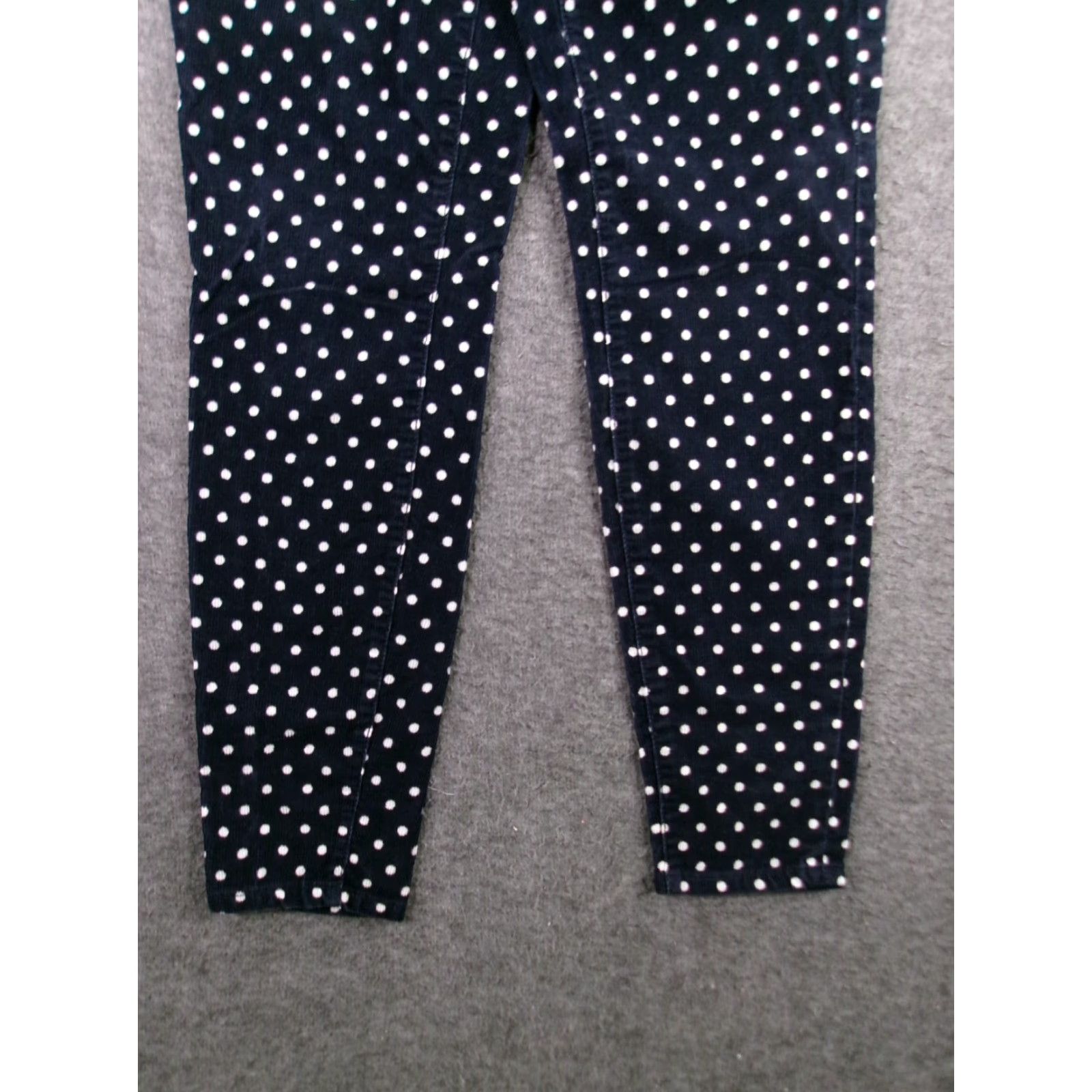 J.Crew VINTAGE J.CREW Corduroy Pants Women 25 Blue Polka Dot Toothpick Classic 90s Preppy Size 42" / US 20 - 3 Thumbnail