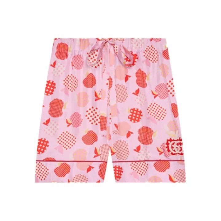 Gucci Gucci Pink Apple Pattern Drawstring Shorts-2507 Size 39" - 7 Thumbnail