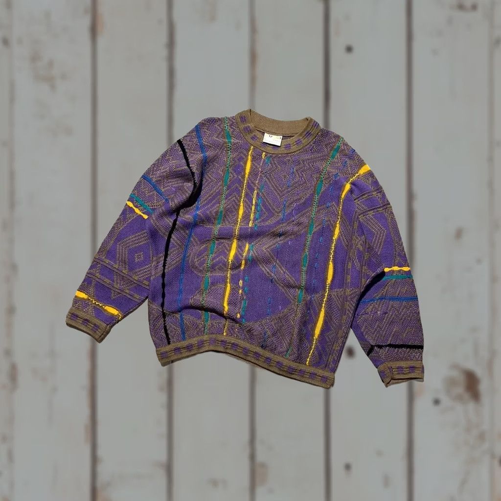 Coogi VINTAGE COOGI Knit Sweater Australia Purple Y2K 90s Men Size S Pullover Crew Neck Knit Cotton Winter Fall 90s Mens Purple COOGI Sweater Size US S / EU 44-46 / 1 - 1 Thumbnail