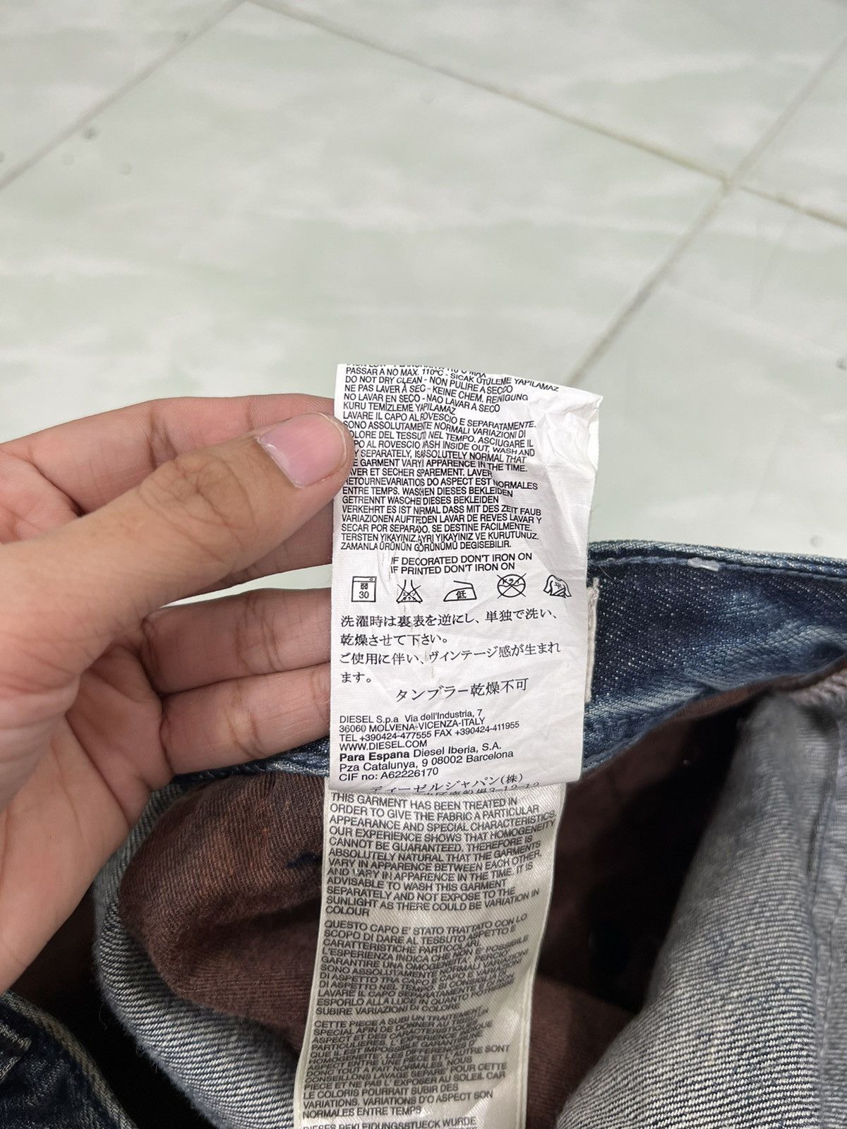 Diesel 🔥 DIESEL HYBRID BROKEN BORO DENIM Size US 34 / EU 50 - 16 Thumbnail