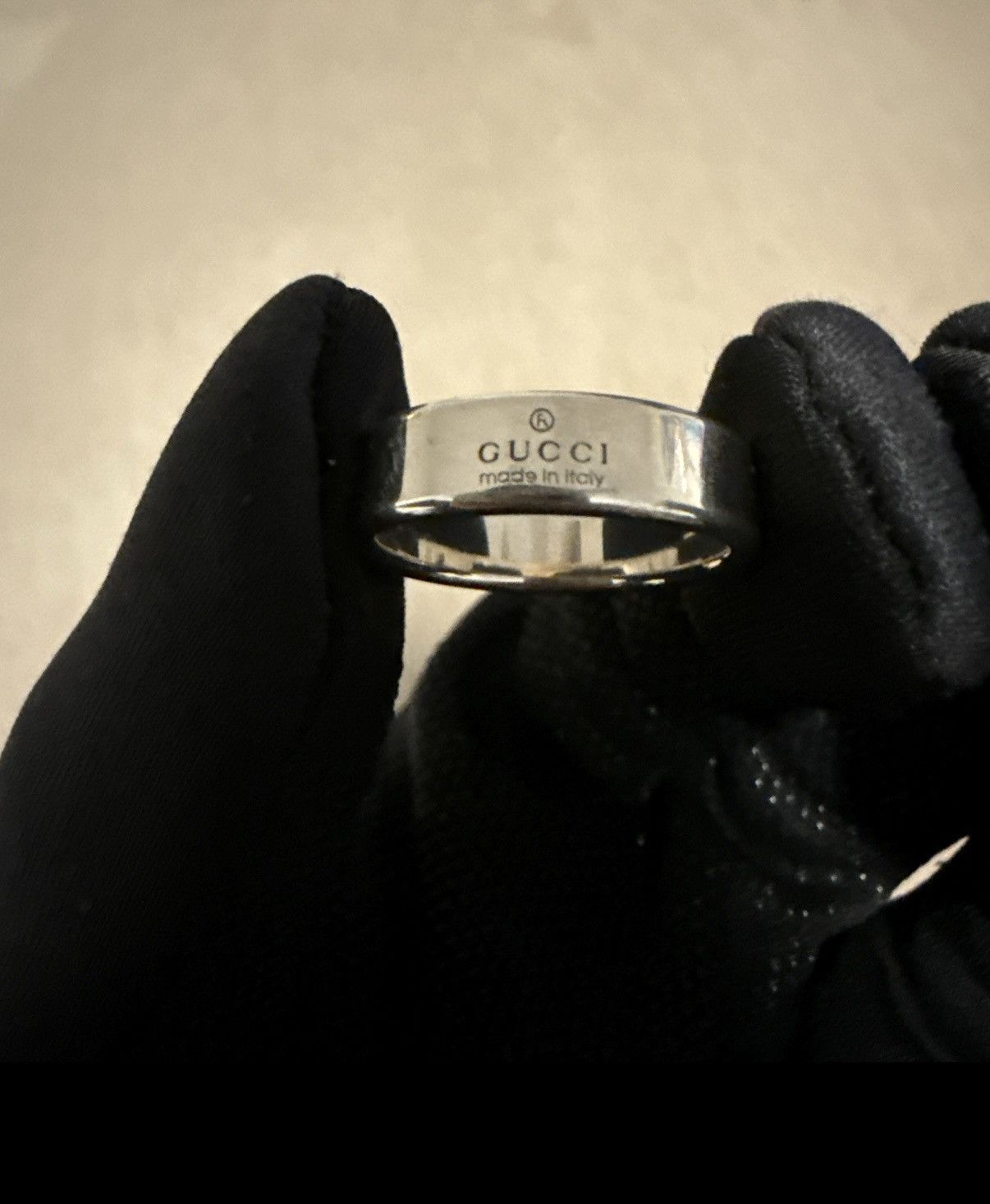 Gucci SILVER GUCCI DIAGONAL INTERLOCKING G RING Size ONE SIZE - 5 Thumbnail