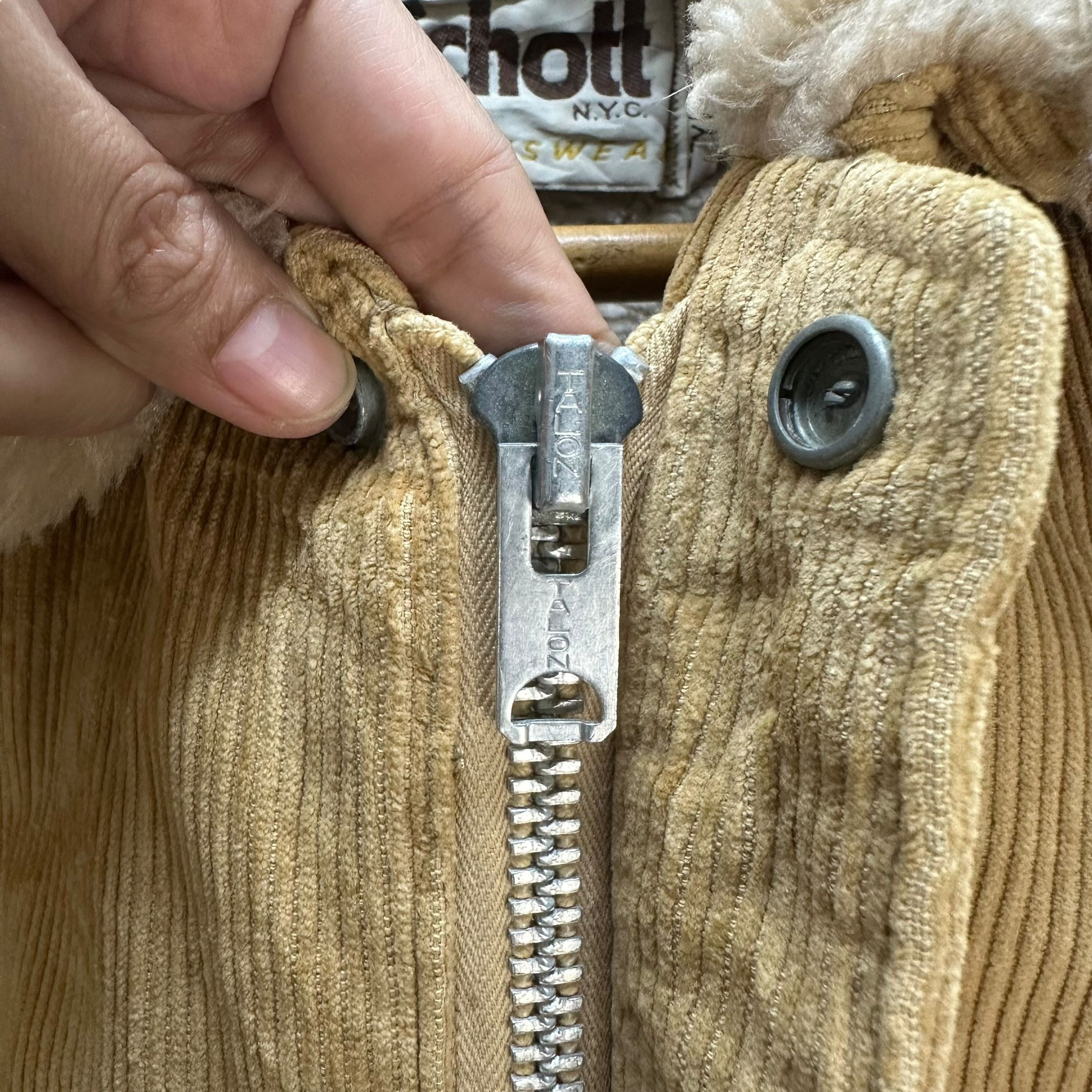 Schott 80's Schott NYC A2 Type Shearling Corduroy Jacket #A14-0357 Size US M / EU 48-50 / 2 - 10 Thumbnail