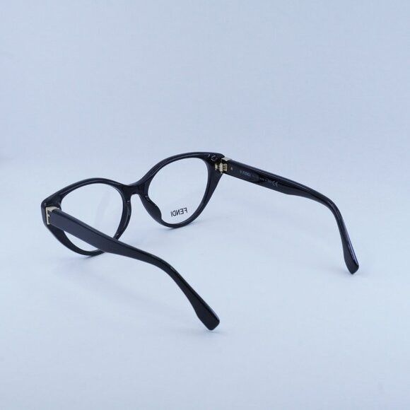 Fendi Fendi FE50020I 001 Eyeglasses Shiny Black 53mm Cat Eye Frame Size ONE SIZE - 5 Thumbnail