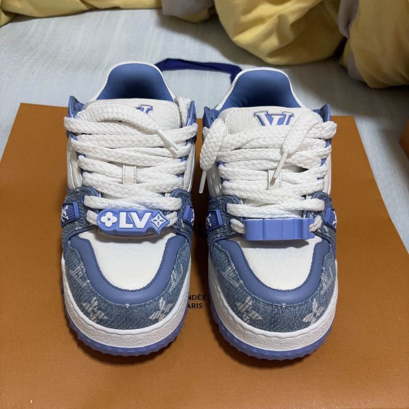 Louis Vuitton Louis Vuitton Trainer Maxi Low-Top Sneakers in Blue -2508 Size US 5.5 / EU 38 - 2 Thumbnail