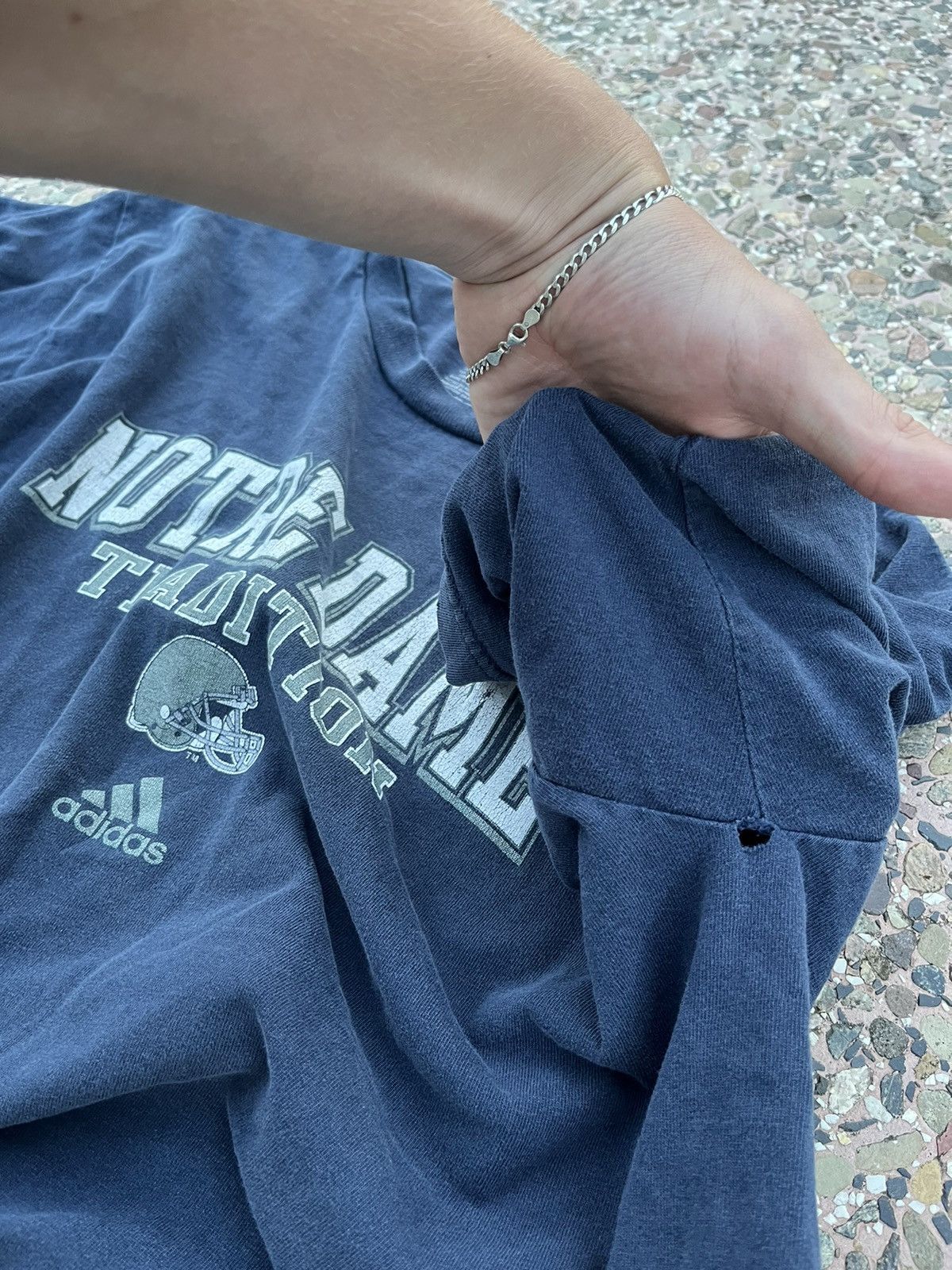 Adidas × Vintage Vintage adidas navy tee football notre dame tradition Size US M / EU 48-50 / 2 - 7 Thumbnail