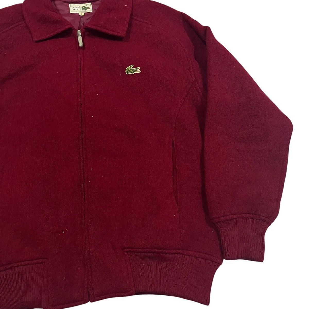 Lacoste VINTAGE 80S CHEMISE LACOSTE WOOL BOMBER JACKET Size US L / EU 52-54 / 3 - 5 Thumbnail