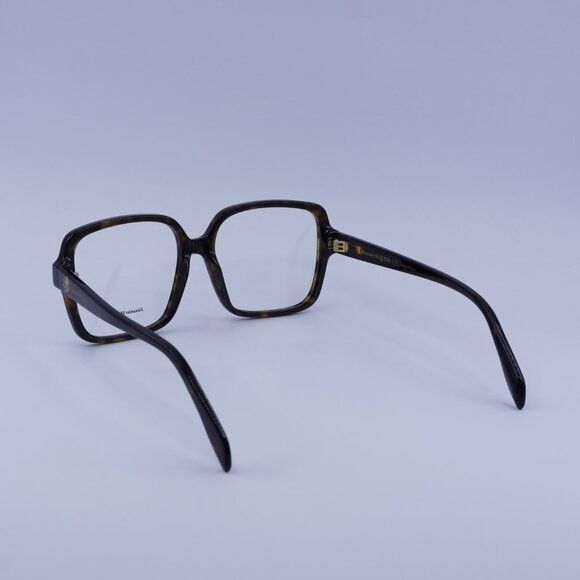 Alexander McQueen Alexander McQueen AM0286O 002 Eyeglasses Havana 55mm Square Size ONE SIZE - 7 Thumbnail