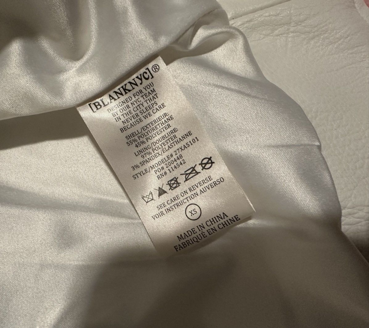 Other NWT BLANKNYC White Thick Vegan Leather Biker Jacket Zip Up Size XS / US 0-2 / IT 36-38 - 9 Thumbnail