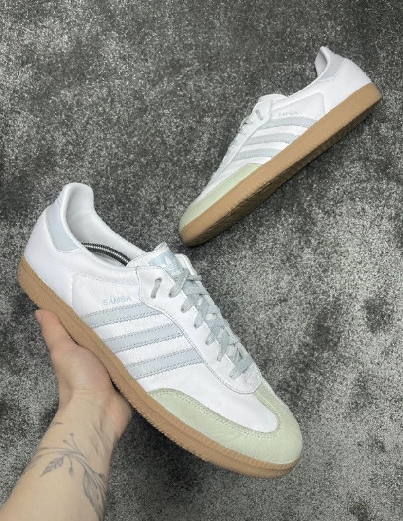 adidas gazelle silver green womens adidas Samba OG 'White/Halo Blue'