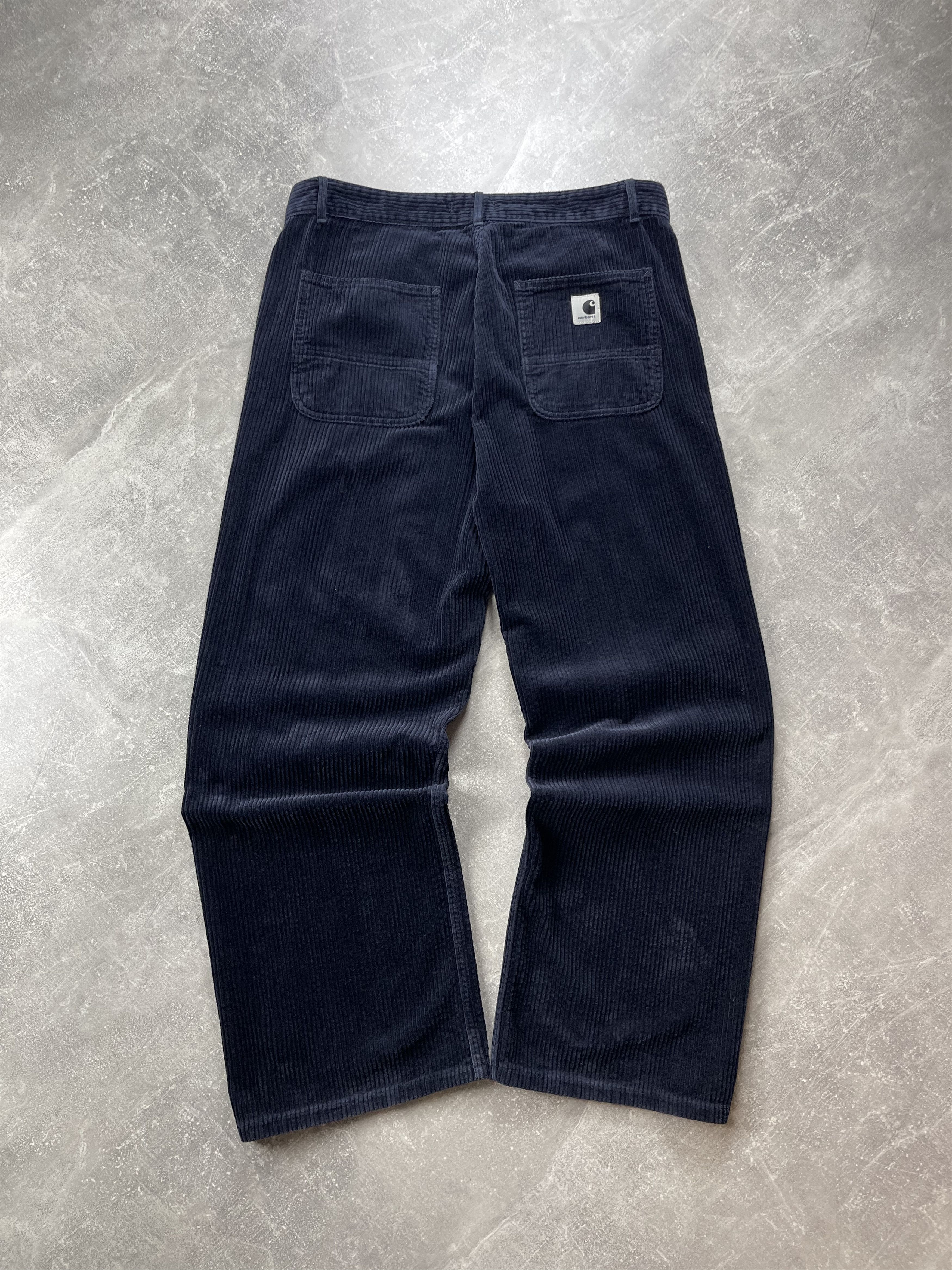 Carhartt Wip Carhartt WIP corduroy wide W simple pant pants navy blue Size US 32 / EU 48 - 1 Thumbnail