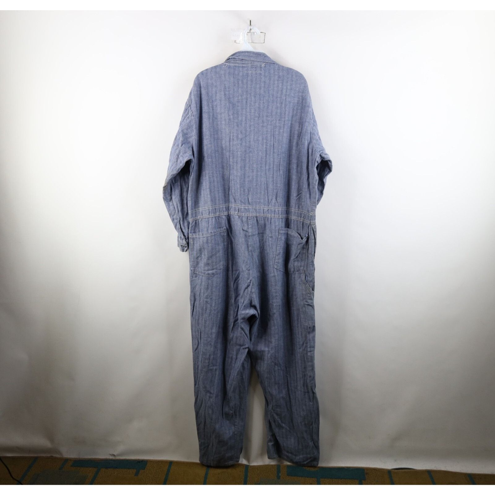 Vintage Vintage 60s Streetwear Herringbone Twill Denim Coveralls Size US 38 / EU 54 - 14 Thumbnail