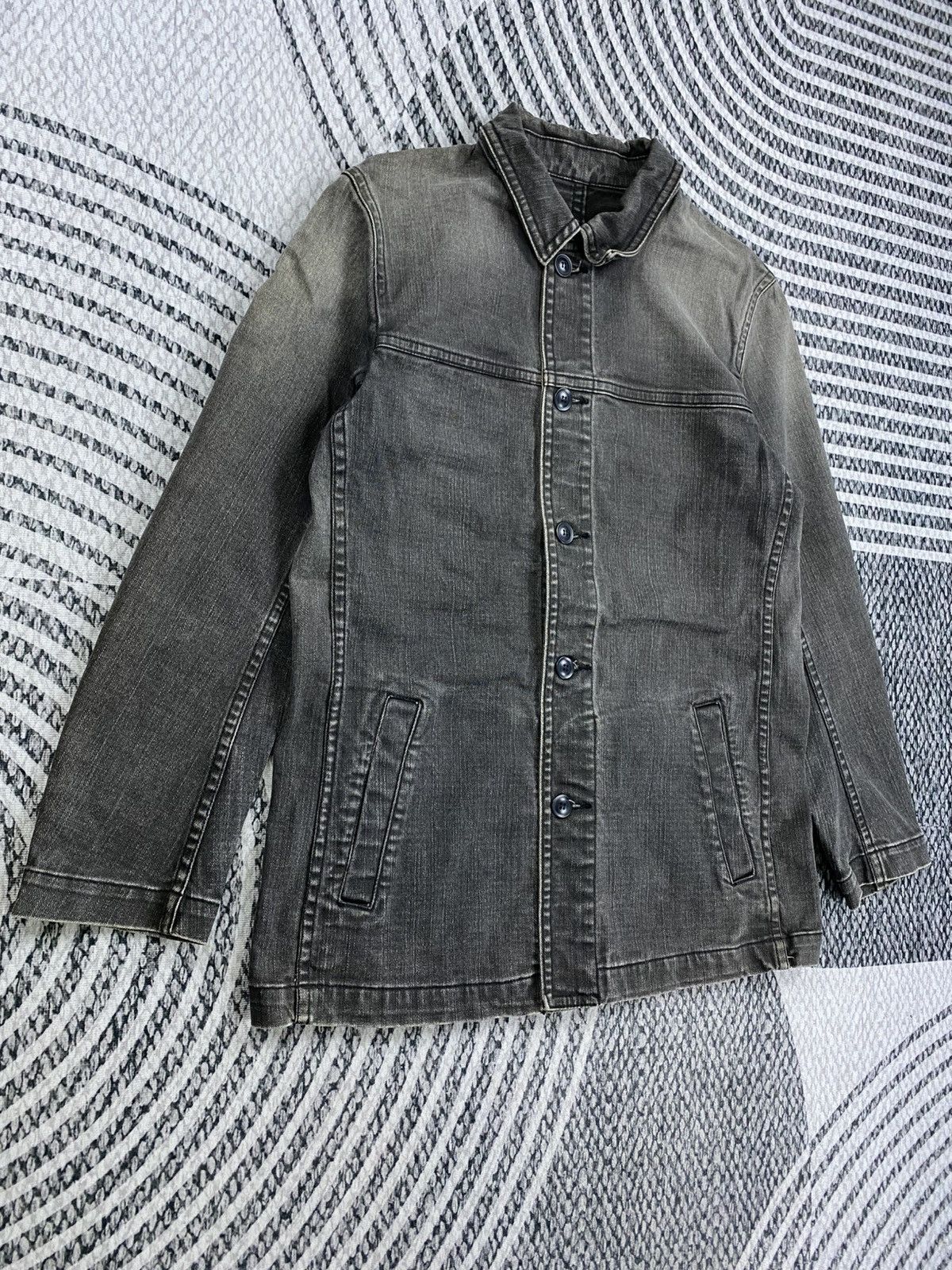 Tete Homme Vintage Tete Homme By Issey Miyake Wash Grey Denim Jacket Size US M / EU 48-50 / 2 - 3 Thumbnail