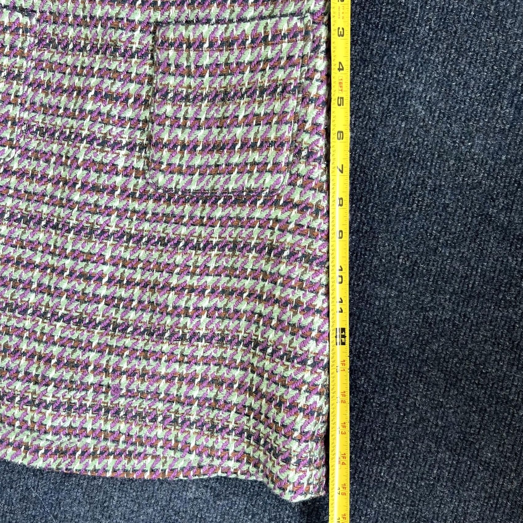 Loft LOFT Skirt Womens 4 Multicolor Plaid Tweed Mini Wool Blend Lined Pockets Career Size 27" / US 4 / IT 40 - 7 Thumbnail