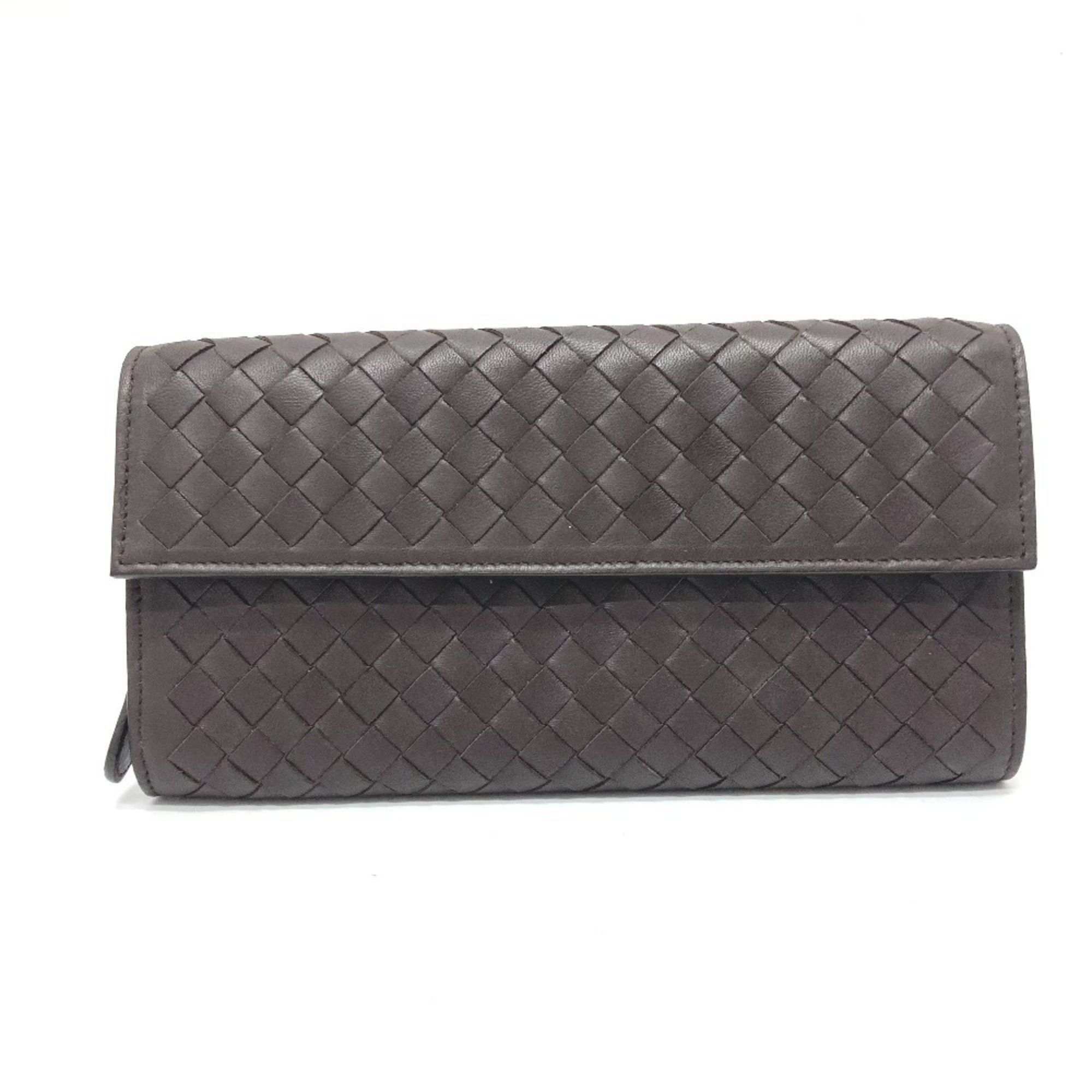 Bottega Veneta BOTTEGA VENETA 150509 Intrecciato Flap Long Wallet in Brown Leather for Men Size ONE SIZE - 1 Thumbnail