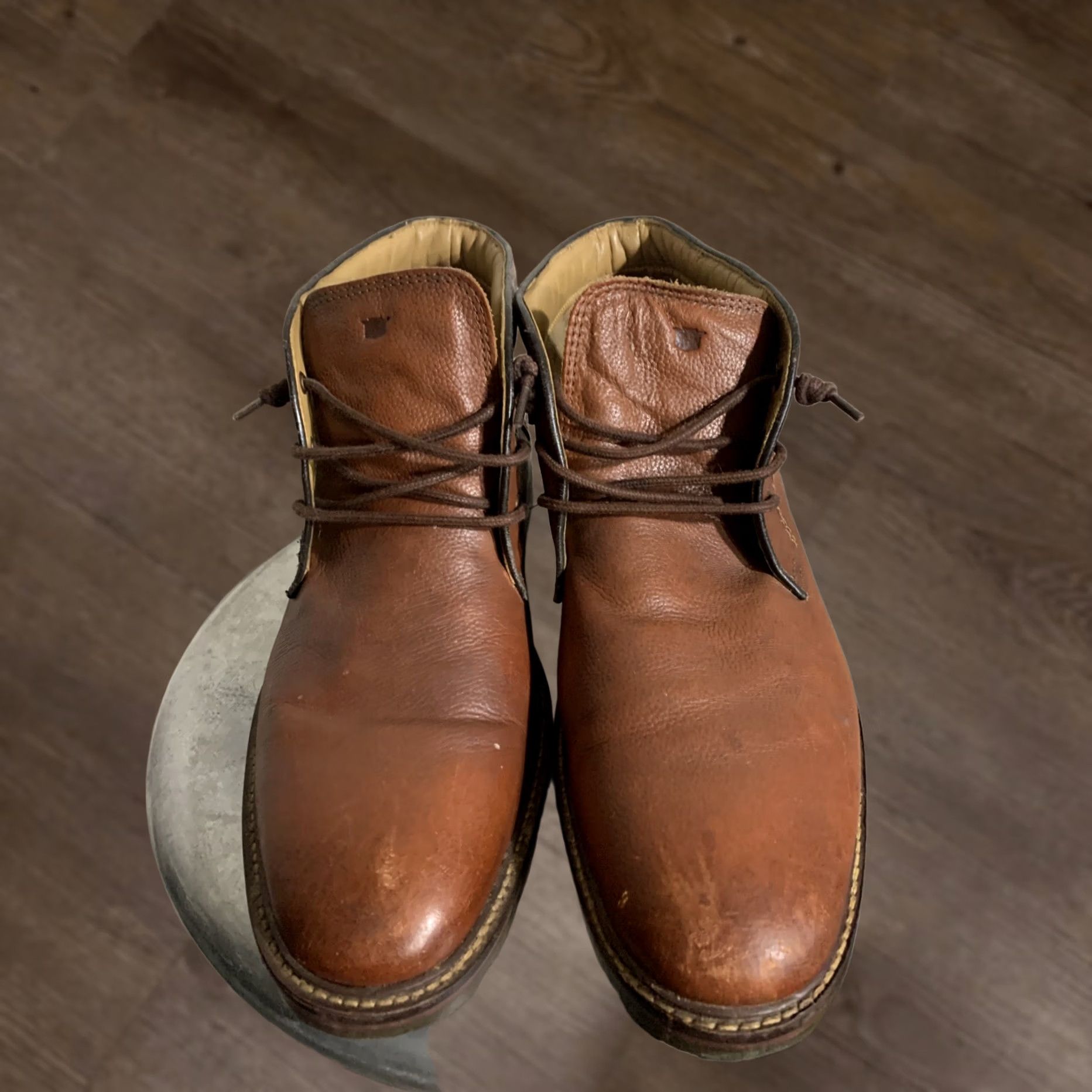 Florsheim Mens Brown Leather Lace Up‎ Chukka Boots Size 13D Amazon.com | Florsheim Lodge Plain Toe 3-Eye Chukka Boot  main image 3