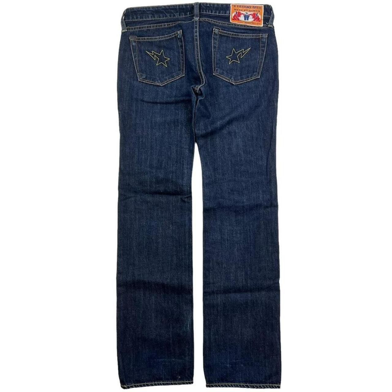 Bape Vintage Women’s Bape Embroidered Star Jeans - Waist: 30” Size 30" / US 8 / IT 44 - 1 Thumbnail