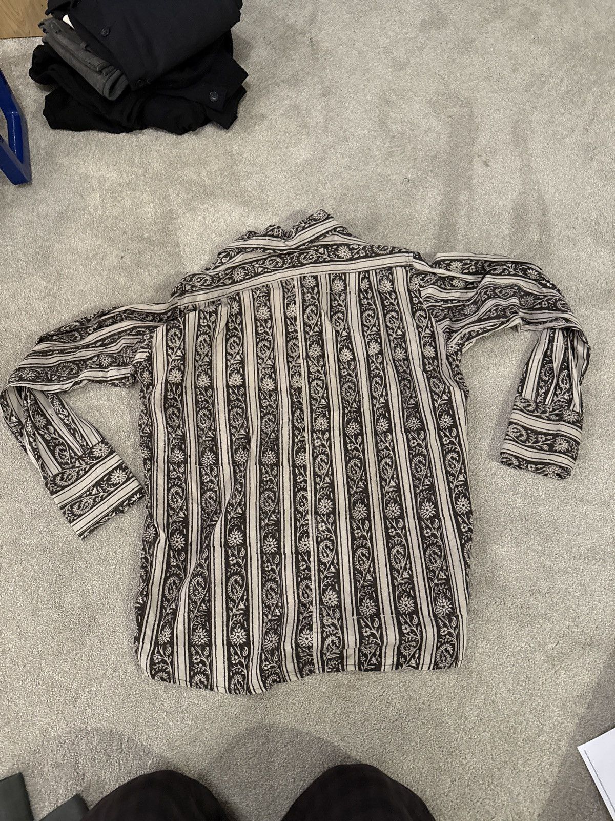 John Alexander Skelton Block Printed Clink Shirt Size US S / EU 44-46 / 1 - 3 Thumbnail