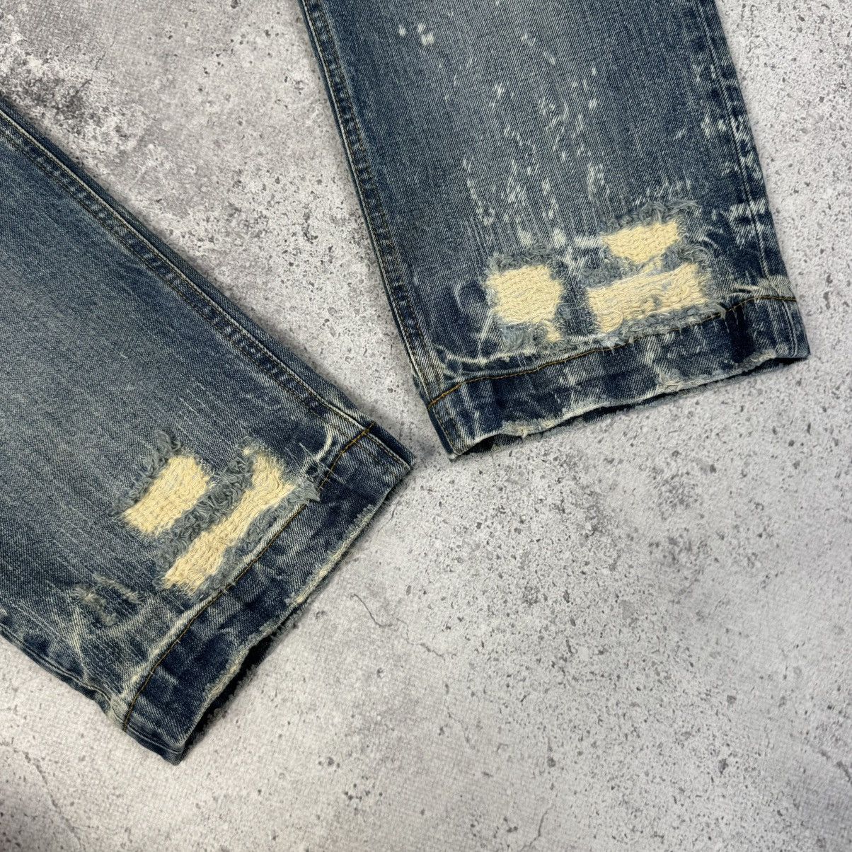 Dolce & Gabbana Vintage Dolce & Gabbana Distressed Avant Garde Denim Jeans Size US 35 - 5 Thumbnail