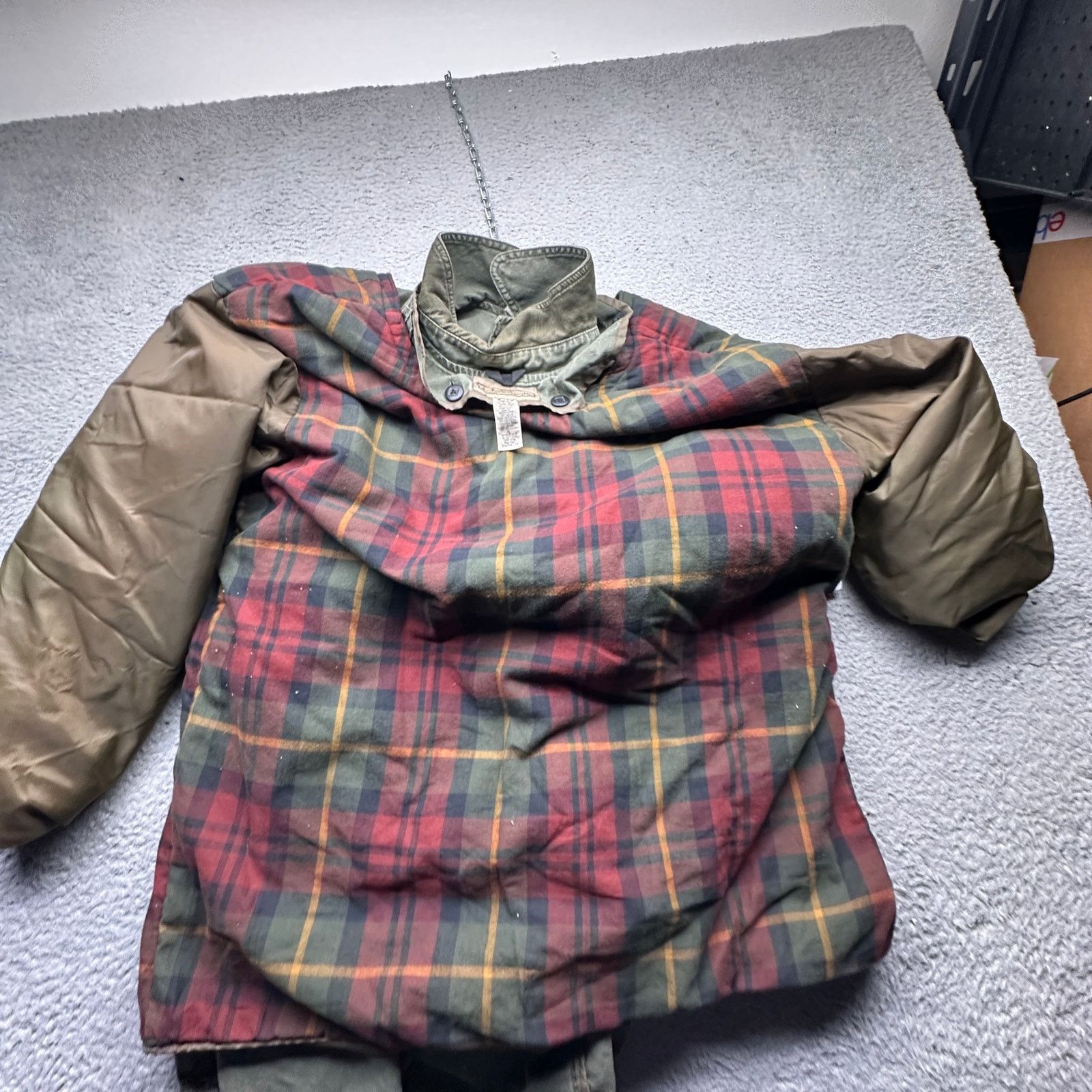 L.L. Bean LL Bean JX75 Primaloft Plaid Lined Canvas Barn Coat Mens XL Size US XL / EU 56 / 4 - 10 Thumbnail