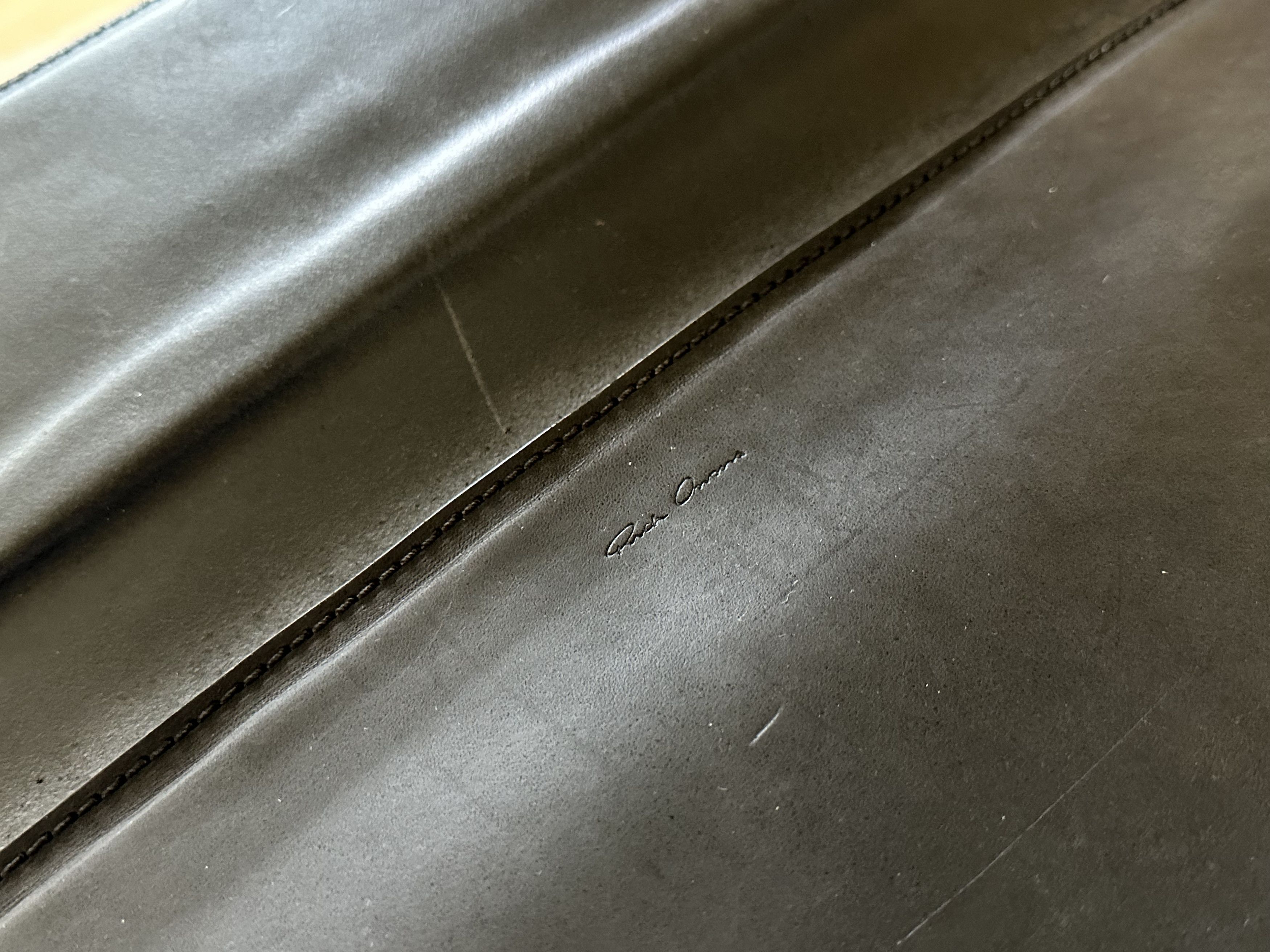 Rick Owens Rick Owens Black Leather Computer Pouch Size ONE SIZE - 4 Thumbnail