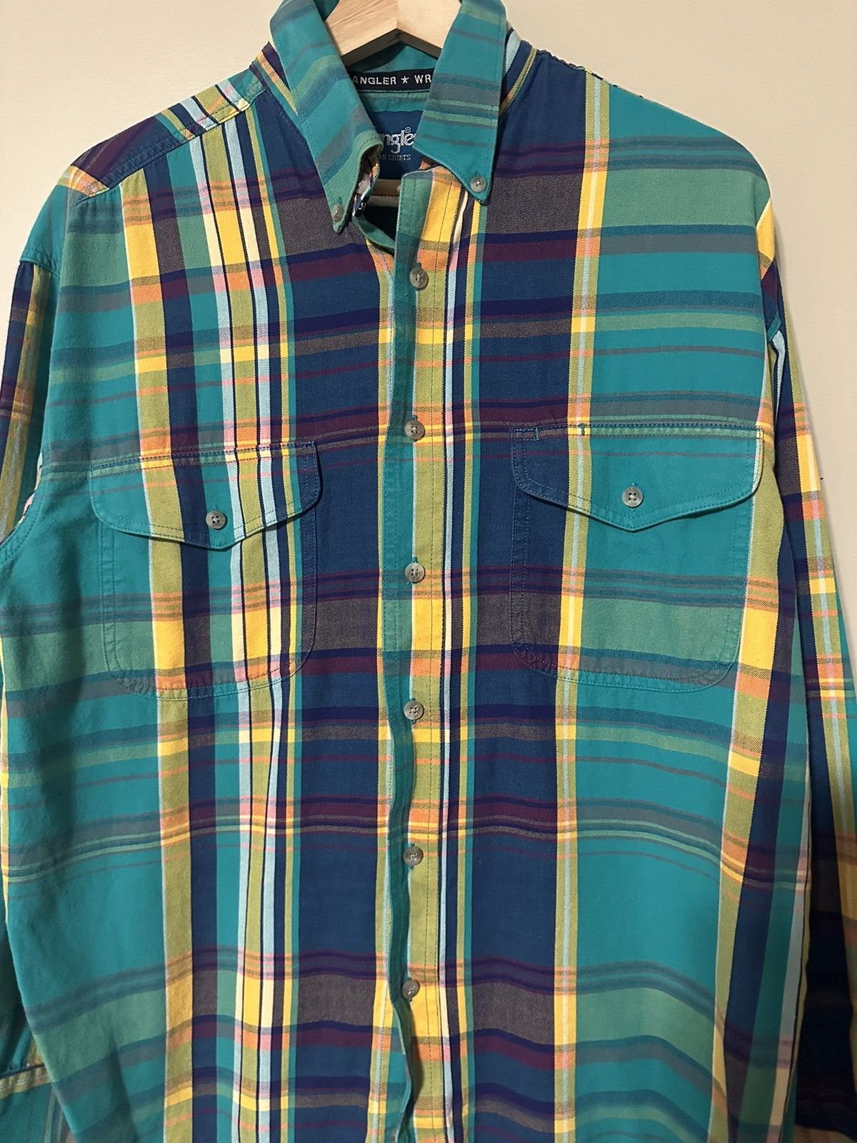 Vintage × Wrangler Vintage Wrangler Western Plaid Button-up Shirt Medium Size US M / EU 48-50 / 2 - 4 Thumbnail