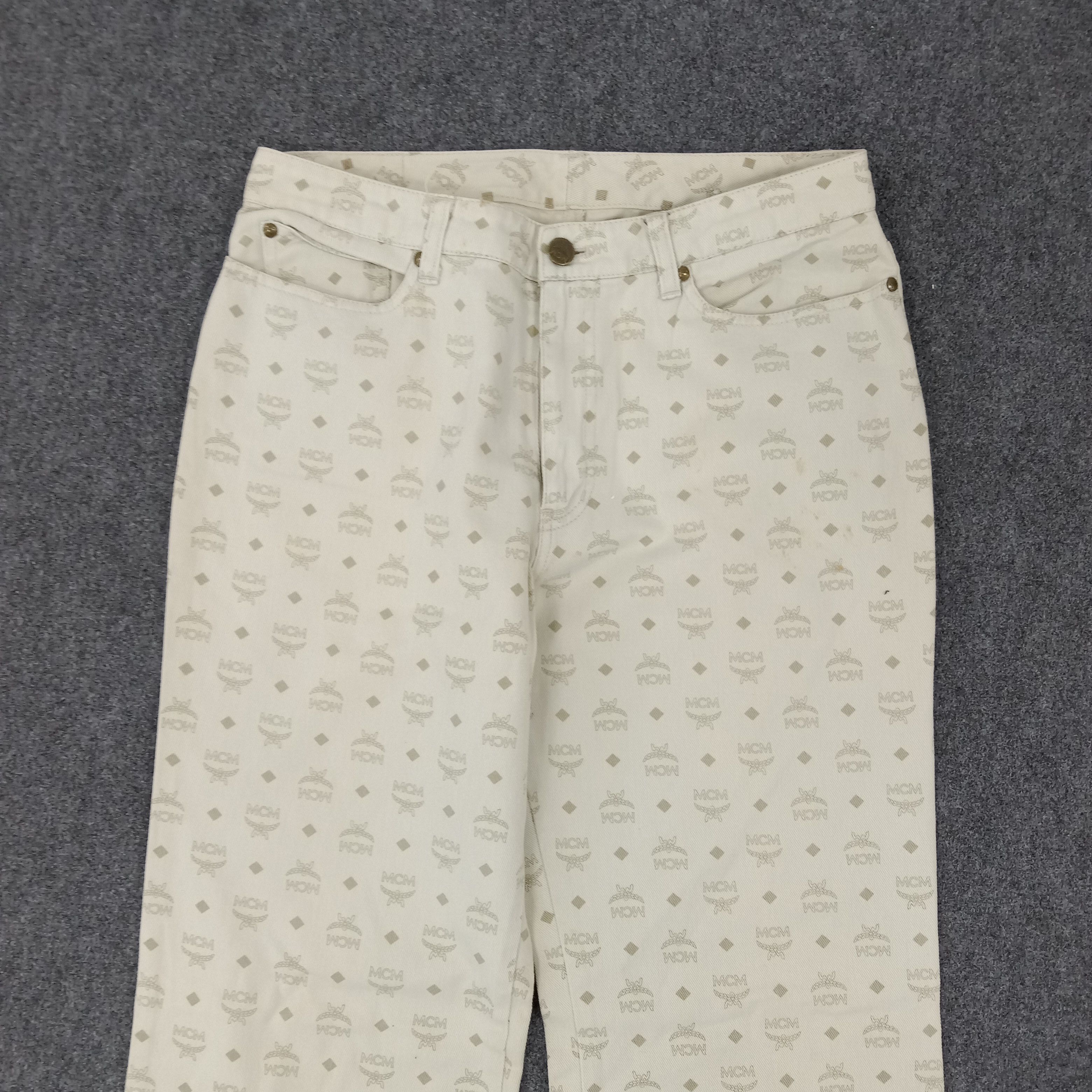 MCM × Vintage MCM Legere Designer Brand Monogram Pants Size US 29 - 6 Thumbnail