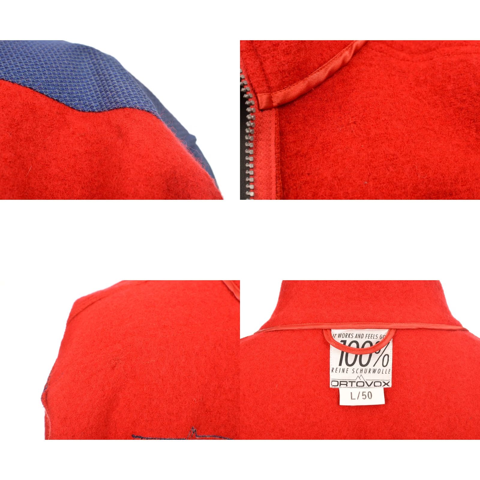 ORTOVOX Ortovox DDP Vintage Mens Red Pure New Wool Jacket L Size US L / EU 52-54 / 3 - 8 Thumbnail