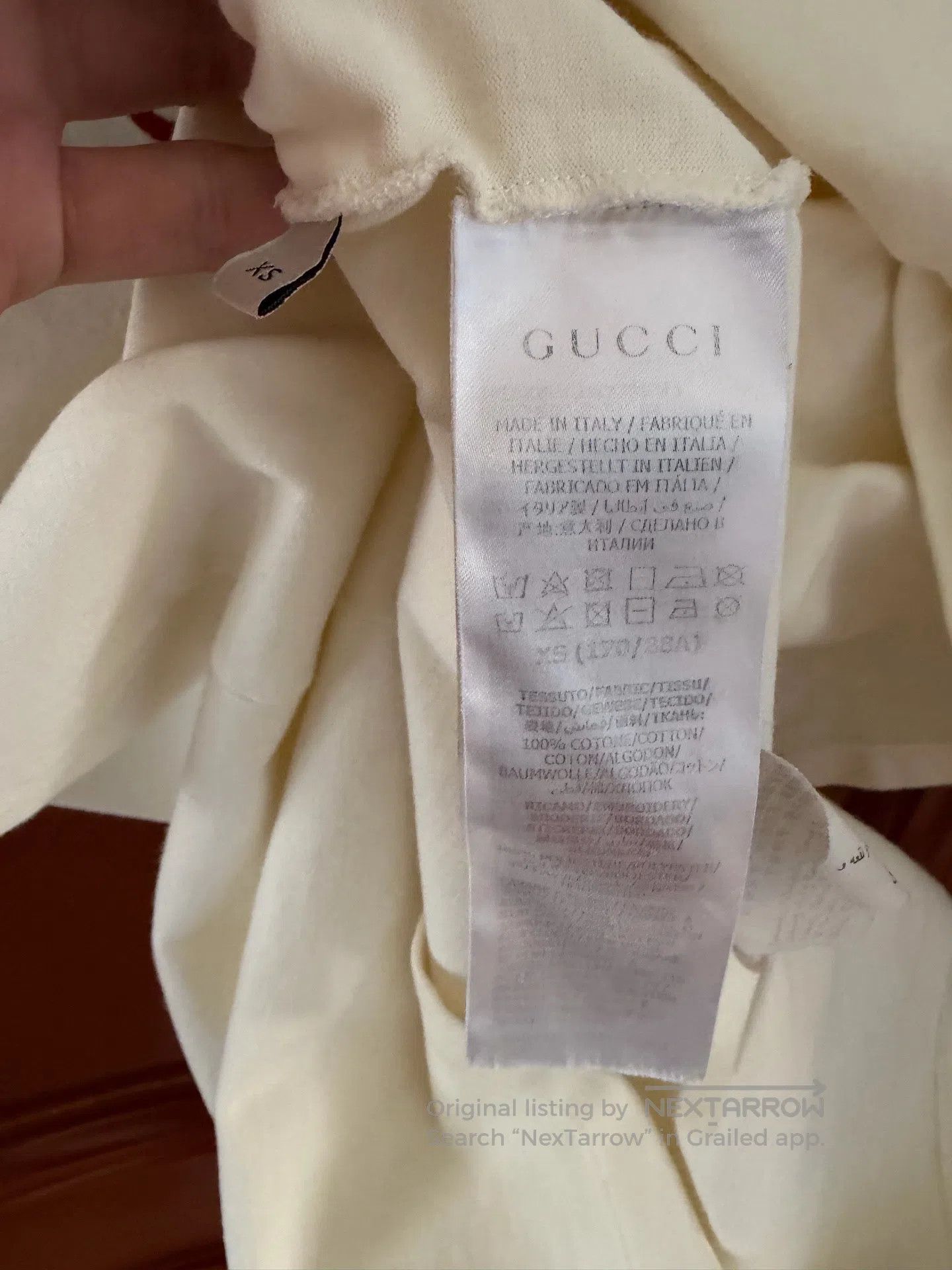 Gucci Guicci Off-White Tennis Racket Embroidered Short Sleeve| Size US XS / EU 42 / 0 - 4 Thumbnail
