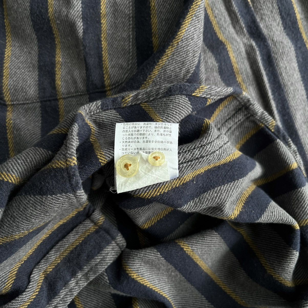 Flannel × Kangol × Vintage Vintage 1990s Vertical Stripe Snap Button Flannel Shirt Size US L / EU 52-54 / 3 - 4 Thumbnail