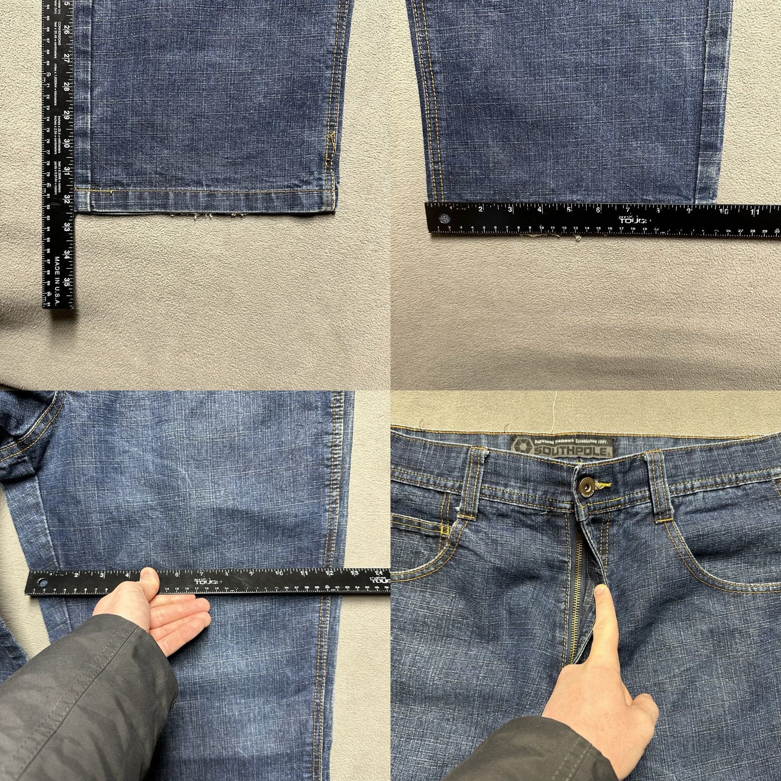 Southpole VINTAGE Southpole Jeans Mens 34 Blue Denim Wide-Leg Straight 90s GUC 5-Pocket 32 Inseam Size US 34 / EU 50 - 9 Thumbnail
