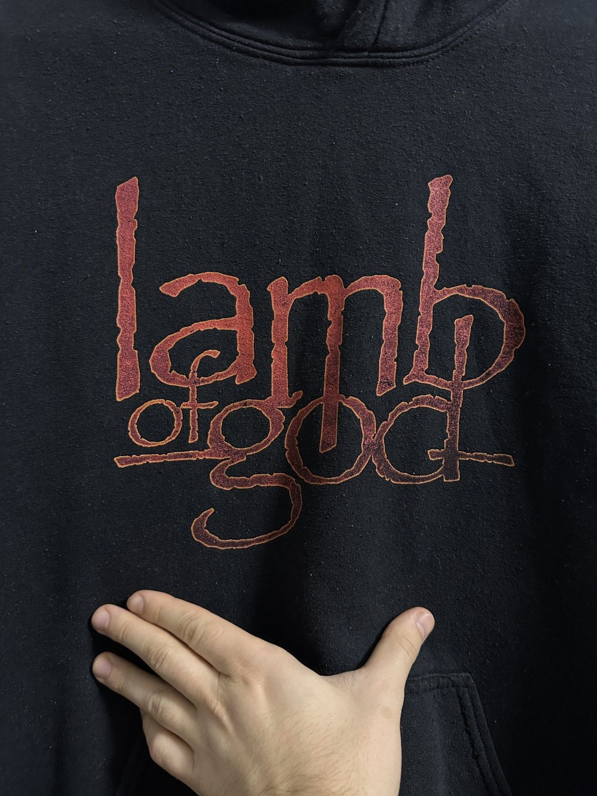 Band Tees Rare Vintage Hoodie Lamb Of God Big Logo Y2K Rock Metal Size US L / EU 52-54 / 3 - 3 Thumbnail