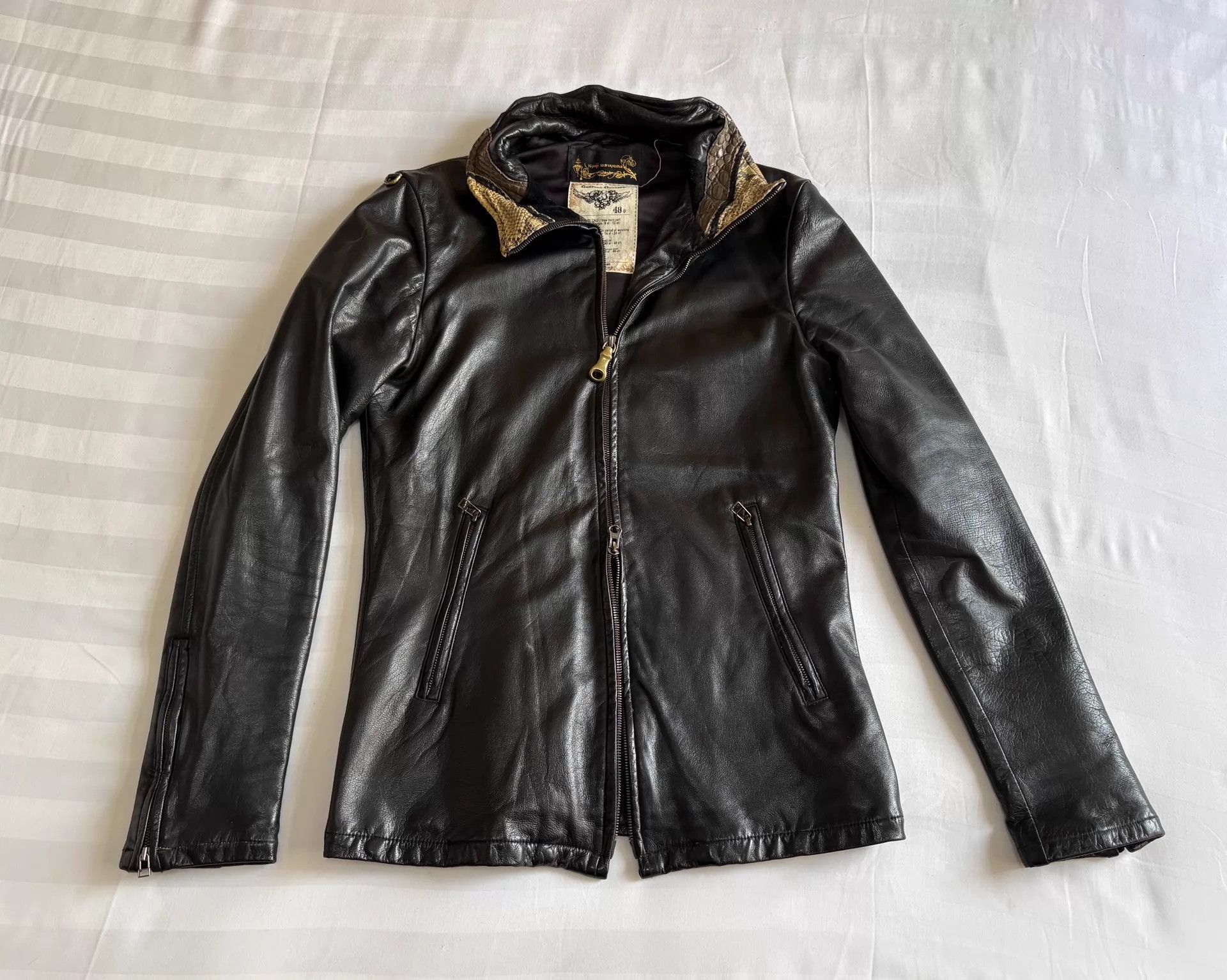 Other Kyoji Maruyama Vintage Panelled Leather Jacket 48/69 Size US M / EU 48-50 / 2 - 9 Thumbnail