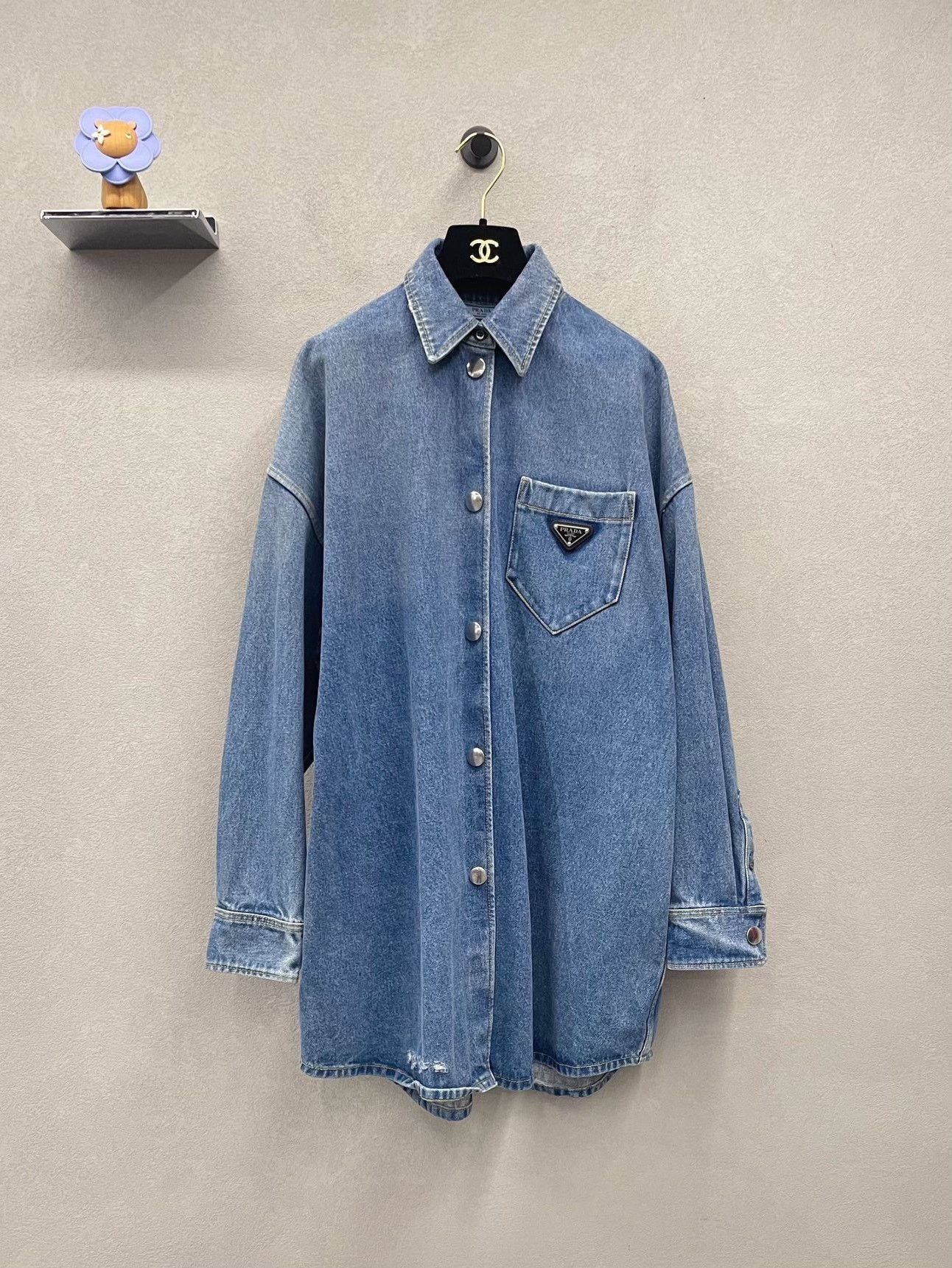 Prada Prada Denim Blue Jacket Size 38 Size S / US 4 / IT 40 - 1 Thumbnail