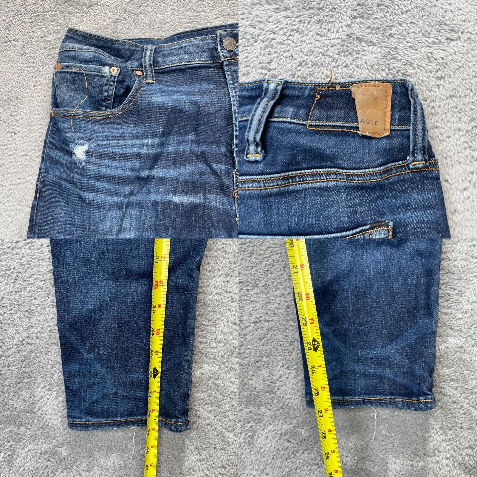 American Eagle Outfitters VINTAGE American Eagle Outfitters Jeans Mens 38x30 Blue AirFlex 360 Skinny Distressed (Note: Original had no vintage; included for format only) Size US 36 / EU 52 - 8 Thumbnail