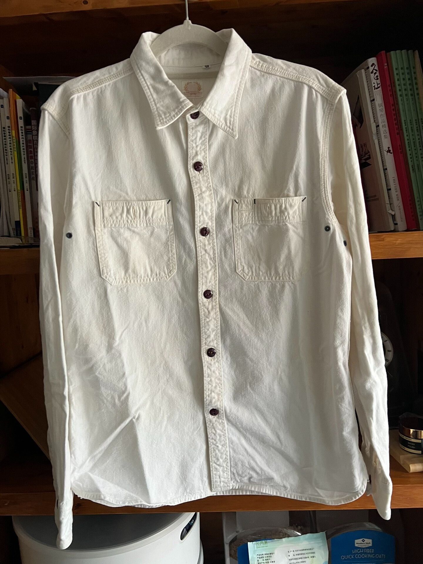 The Flat Head Flat Herd 20th Anniv White Work Shirt Size US M / EU 48-50 / 2 - 2 Thumbnail